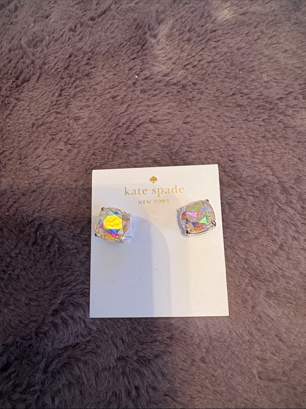 kate spade Iridescent Stud Earrings - Sparkling Clear